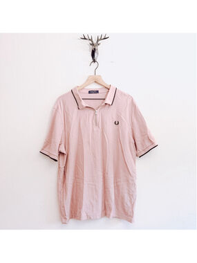 Fred Perry Men's Pink Polo Shirt Size XXL